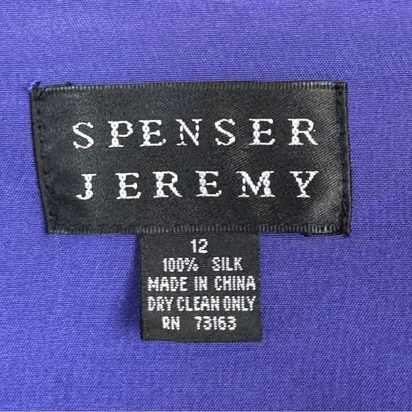 Spenser Jeremy Purple Silk Button Down Wrap Shirt 12 - Picture 3 of 8